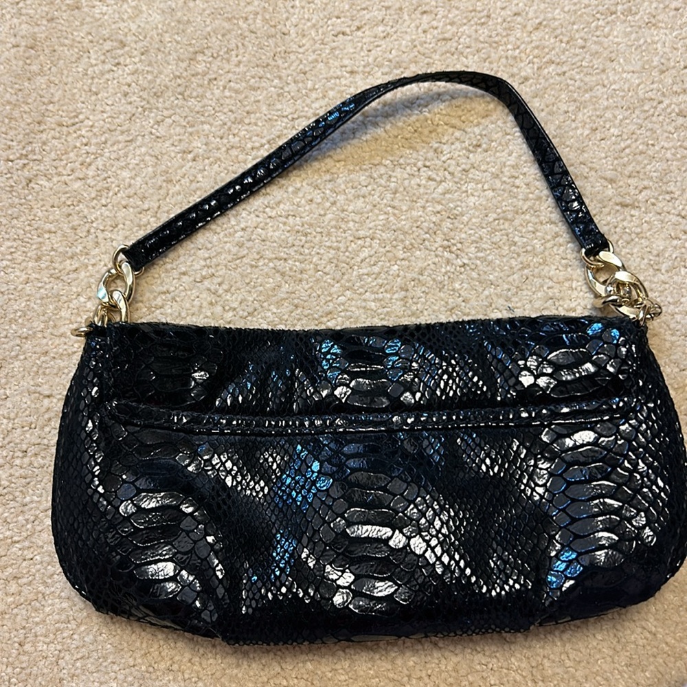 Leather python shoulder bag - Picture 2 of 3